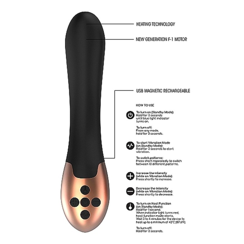 Heating Vibrator - Posh - Black